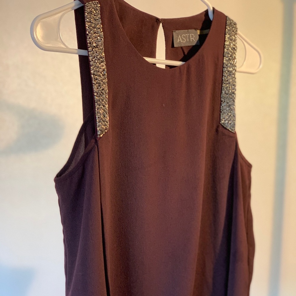 Deep burgundy top